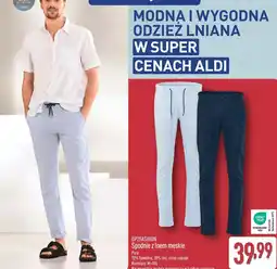ALDI UP2FASHION Spodnie z lnem męskie oferta