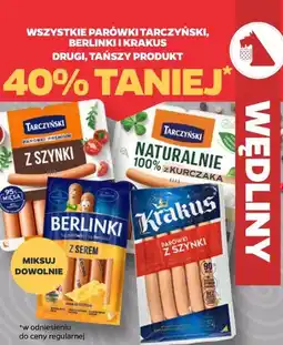 Netto Wszystkie parówki Tarczyński, Berlinki i Krakus oferta