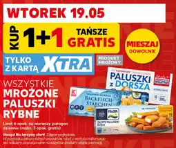 Kaufland WSZYSTKIE MROŻONE PALUSZKI RYBNE 1+1 gratis oferta