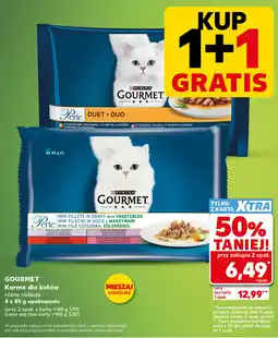 Kaufland Karma dla kotów różne rodzaje 4 x 85 g opakowanie 1+1 GRATIS oferta