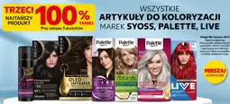 Kaufland ARTYKUŁY DO KOLORYZACJI MAREK SYOSS, PALETTE, LIVE trzeci 100% taniej oferta