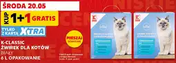 Kaufland K-CLASSIC ŻWIREK DLA KOTÓW BIAŁY 6 L OPAKOWANIE 1+1 gratis oferta
