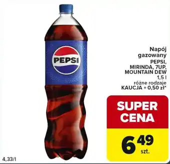 Napój gazowany PEPSI, MIRINDA, 7UP, MOUNTAIN DEW