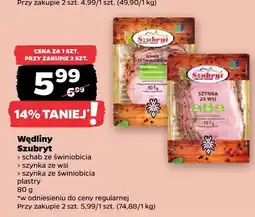 Netto Wędliny Szubryt schab ze świniobicia plastry oferta