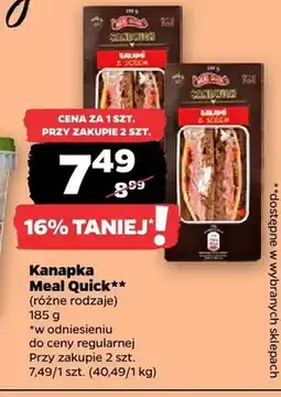 Netto Kanapka Meal Quick salami z serem oferta