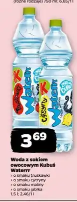 Netto Woda z sokiem owocowym Kubuś Waterrr o smaku truskawki oferta