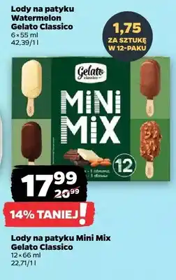 Netto Lody na patyku Mini Mix Gelato Classico 12-pak oferta
