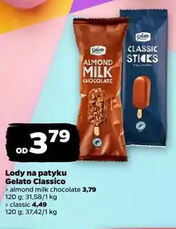 Netto Lody na patyku almond milk chocolate Gelato Classico oferta