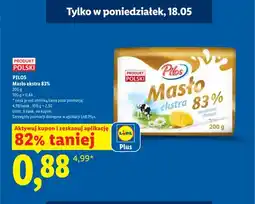 Lidl Masło ekstra 83% Pilos oferta