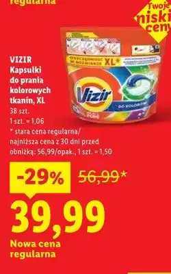 Lidl Kapsułki do prania kolorowych tkanin Vizir XL oferta