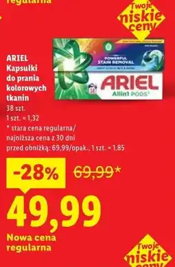 Lidl Kapsułki do prania kolorowych tkanin Ariel oferta