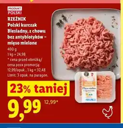 Lidl Polski kurczak Biesiadny z chowu bez antybiotyków mięso mielone Rzeźnik oferta