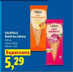 Lidl Rożek bez laktozy Gelatelli mango-marakuja oferta