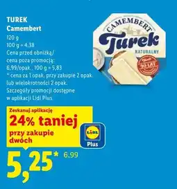 Lidl Ser Camembert naturalny Turek oferta