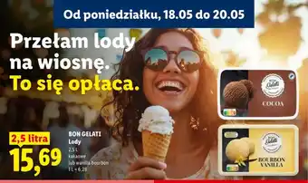 Lidl Lody kakaowe BON GELATI oferta