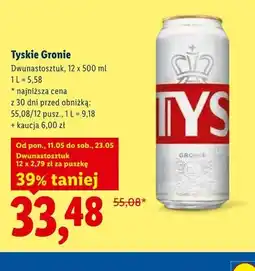 Lidl Piwo Tyskie Gronie 12-pak oferta