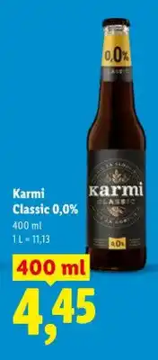 Lidl Piwo bezalkoholowe Karmi Classic 0,0% oferta