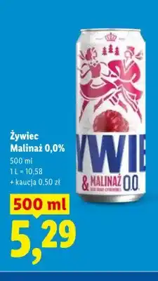 Lidl Piwo bezalkoholowe Żywiec Malinaż 0,0% oferta