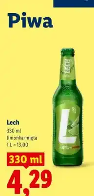 Lidl Piwo Lech limonka-mięta oferta