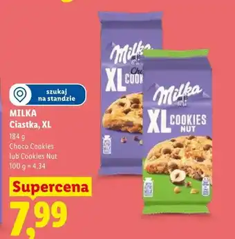 Lidl Ciastka XL Choco Cookies Milka oferta