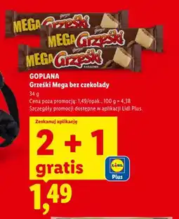 Lidl Wafelek Grześki Mega bez czekolady Goplana oferta
