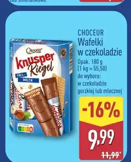 ALDI Wafelki w czekoladzie gorzkiej Choceur oferta