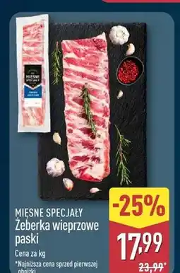 ALDI Żeberka wieprzowe paski Mięsne Specjały oferta