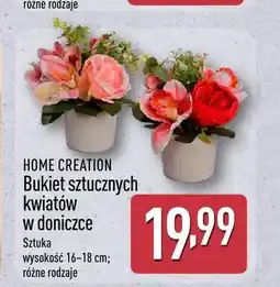 ALDI Bukiet sztucznych kwiatów w doniczce HOME CREATION 16-18cm oferta