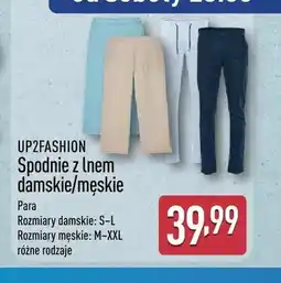 ALDI Spodnie z lnem damskie/męskie UP2FASHION oferta