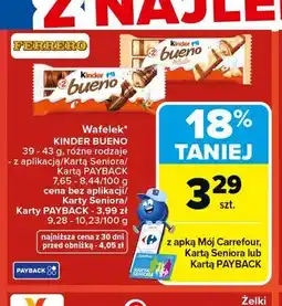 Carrefour Wafelek KINDER BUENO oferta