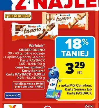 Carrefour Wafelek KINDER BUENO oferta