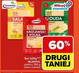 Carrefour Ser żółty MLEKPOL plastry, 150 g różne rodzaje oferta