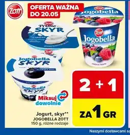 Carrefour Jogurt, skyr JOGOBELLA ZOTT 150 g, różne rodzaje oferta