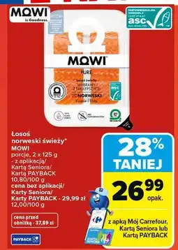 Carrefour Łosoś norweski świeży MOWI oferta