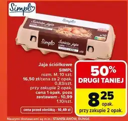 Carrefour Jaja ściółkowe SIMPL rozm. M, 10 szt oferta