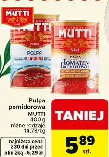 Carrefour Pulpa pomidorowa MUTTI 400 g różne rodzaje oferta