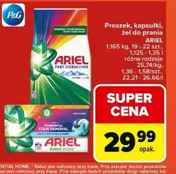 Carrefour Proszek, kapsułki, żel do prania ARIEL oferta