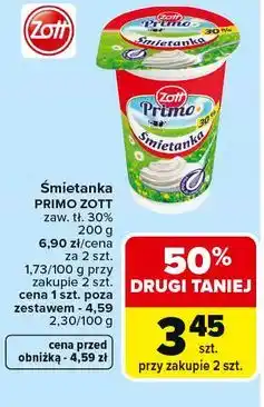 Carrefour Śmietanka PRIMO ZOTT oferta
