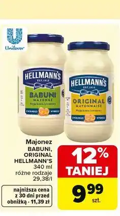 Carrefour Majonez BABUNI, ORIGINAL HELLMANN'S oferta