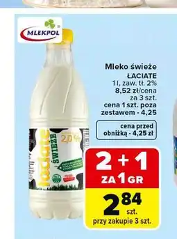 Carrefour Mleko świeże ŁACIATE oferta