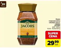Carrefour Kawa rozpuszczalna CRONAT GOLD, CREMA JACOBS oferta