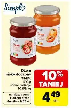 Carrefour Dżem niskosłodzony SIMPL oferta