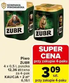 Carrefour Piwo ŻUBR oferta