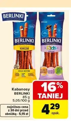 Carrefour Kabanosy BERLINKI oferta