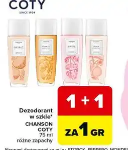 Carrefour Dezodorant w szkle* CHANSON COTY oferta