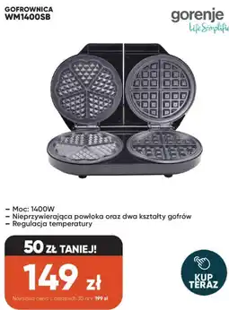 Max Elektro Gorenje Gofrownica WM1400SB oferta