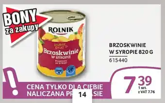 Selgros Brzoskwinie w syropie oferta