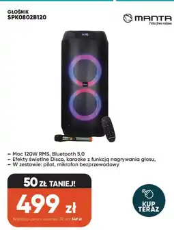 Max Elektro Manta Głośnik SPK0802B120 oferta