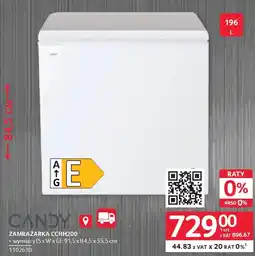 Selgros Candy Zamrażarka CCHH200 oferta