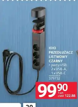 Selgros Ioio Przedłużacz listwowy czarny oferta